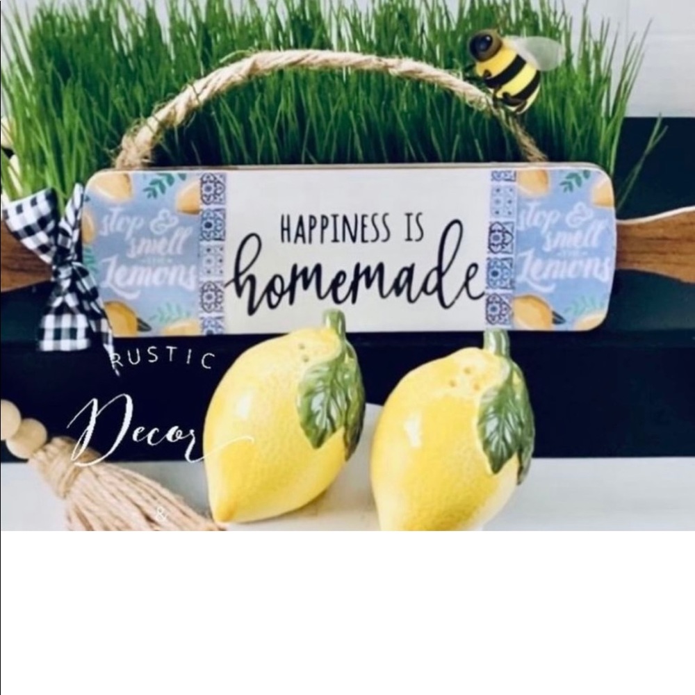 🍋Rolling Pin Sign With Salt And Pepper Shakers
